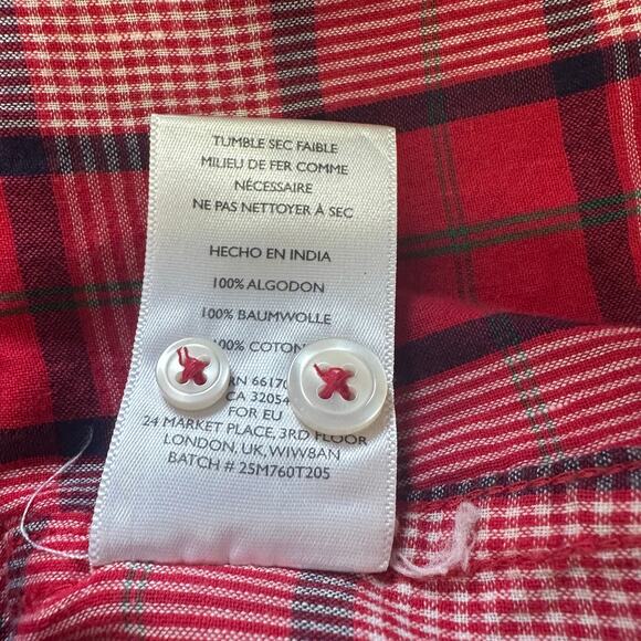 Salt Valley Western Red Plaid Pearl Snap Button Down Long Sleeve Shirt sz XL - Picture 9 of 9